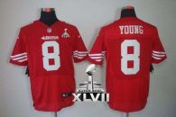Nike San Francisco 49ers #8 Steve Young Red Team Color Super Bowl XLVII Men‘s Stitched NFL Elite Jer