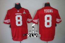 Nike San Francisco 49ers #8 Steve Young Red Team Color Super Bowl XLVII Men‘s Stitched NFL Elite Jer
