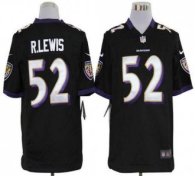 Nike Ravens -52 Ray Lewis Black Alternate Stitched NFL Game Jersey