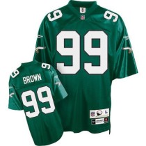 Mitchell & Ness Philadelphia Eagles -99 Jerome Brown Throwback Green Football Jersey