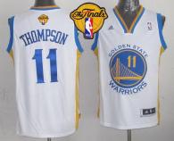 Revolution 30 Golden State Warriors -11 Klay Thompson White The Finals Patch Stitched NBA Jersey