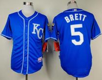 Kansas City Royals -5 George Brett Light Blue Alternate 2 Cool Base Stitched MLB Jersey