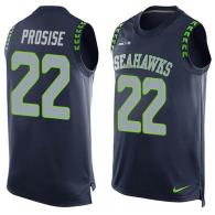 Nike Seahawks -22 C J Prosise Steel Blue Team Color Stitched NFL Limited Tank Top Jersey