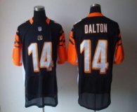 Nike Bengals -14 Andy Dalton Black Team Color Stitched NFL Elite Jersey