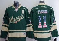 Minnesota Wild -11 Zach Parise Green USA Flag Fashion Stitched NHL Jersey