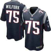 Nike New England Patriots -75 Vince Wilfork Navy Blue Team Color NFL Game Jersey