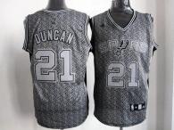 San Antonio Spurs -21 Tim Duncan Grey Static Fashion Stitched NBA Jersey