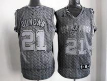 San Antonio Spurs -21 Tim Duncan Grey Static Fashion Stitched NBA Jersey
