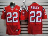 Nike New England Patriots -22 Stevan Ridley Red Alternate Super Bowl XLIX Mens Stitched NFL Elite Je
