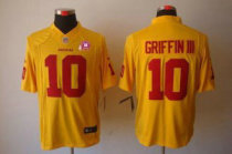Nike Redskins -10 Robert Griffin III Yellow With 80TH Patch Stitched NFL Limited Jersey
