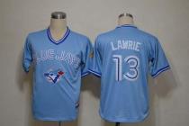 Mitchell And Ness Toronto Blue Jays #13 Brett Lawrie Light Blue Throwback Stitched MLB Jersey
