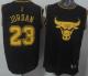 Chicago Bulls -23 Michael Jordan Black Precious Metals Fashion Stitched NBA Jersey