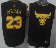 Chicago Bulls -23 Michael Jordan Black Precious Metals Fashion Stitched NBA Jersey