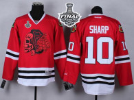 Chicago Blackhawks -10 Patrick Sharp Red Red Skull 2015 Stanley Cup Stitched NHL Jersey