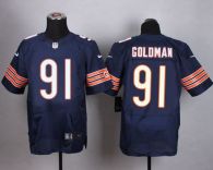 Nike Bears -91 Eddie Goldman Navy Blue Team Color Men's Stitched NFL Elite Jersey