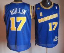 Golden State Warriors -17 Chris Mullin Blue Throwback Stitched NBA Jersey
