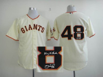 MLB San Francisco Giants #48 Pablo Sandoval Stitched Cream Autographed Jersey