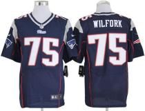 Nike New England Patriots -75 Vince Wilfork Navy Blue Team Color Mens Stitched NFL Elite Jersey