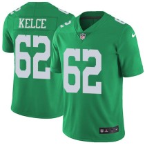 Nike Eagles -62 Jason Kelce Green Stitched NFL Limited Rush Jersey