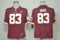 Nike Redskins -83 Fred Davis Burgundy Red Team Color With 80TH Patch Stitched NFL Game Jersey