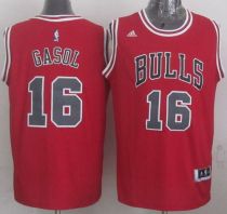 Revolution 30 Chicago Bulls -16 Pau Gasol Red Stitched NBA Jersey