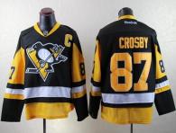 Pittsburgh Penguins -87 Sidney Crosby Black Alternate Stitched NHL Jersey