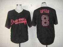Atlanta Braves #8 Justin Upton Black Fashion Stitched MLB Jersey