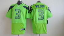 Nike Seattle Seahawks #3 Russell Wilson Green Alternate Men‘s Stitched NFL Elite Jersey