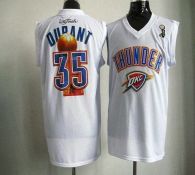 2012 NBA Finals Oklahoma City Thunder -35 Kevin Durant White Stitched NBA Jersey