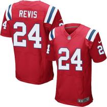 Nike New England Patriots -24 Darrelle Revis Red Alternate Mens Stitched NFL Elite Jersey