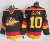 Vancouver Canucks -10 Pavel Bure Black Gold CCM Throwback Stitched NHL Jersey