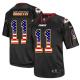 Nike Kansas City Chiefs #11 Alex Smith Black Men's Stitched NFL Elite USA Flag Fashion Jersey