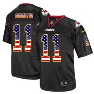 Nike Kansas City Chiefs #11 Alex Smith Black Men's Stitched NFL Elite USA Flag Fashion Jersey