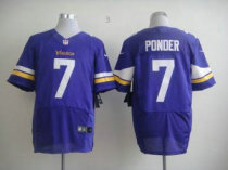 Nike Vikings -7 Christian Ponder Purple Team Color Stitched NFL Elite Jersey