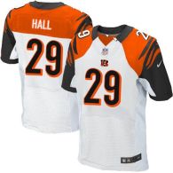 Nike Bengals -29 Leon Hall White Men's Stitched NFL Elite Jersey