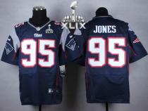 Nike New England Patriots -95 Chandler Jones Navy Blue Team Color Super Bowl XLIX Mens Stitched NFL
