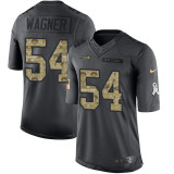 Seattle Seahawks -54 Bobby Wagner Nike Anthracite 2016 Salute to Service Jersey