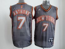 New York Knicks -7 Carmelo Anthony Black Rhythm Fashion Stitched NBA Jersey
