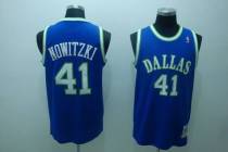 Mitchell and Ness Dallas Mavericks -41 Dirk Nowitzki Stitched NBA Blue Throwback Jersey
