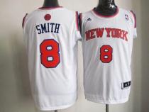 New York Knicks -8 JR Smith White Home New 2012-13 Season Stitched NBA Jersey