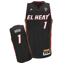 Latin Nights Miami Heat -1 Chris Bosh Black Stitched NBA Jersey