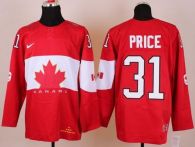 Olympic 2014 CA 31 Carey Price Red Stitched NHL Jersey