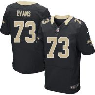 Nike New Orleans Saints #73 Jahri Evans Black Team Color Men's Stitched NFL Elite Jersey