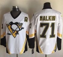 Pittsburgh Penguins -71 Evgeni Malkin White CCM Throwback Stitched NHL Jersey