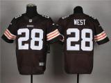 Nike Cleveland Browns -28 Terrance West Brown Team Color Men's Stitched NFL Elite Jersey