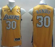 Revolution 30 Los Angeles Lakers -30 Julius Randle Gold Stitched NBA Jersey