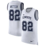 Nike Cowboys -82 Jason Witten White Stitched NFL Limited Rush Tank Top Jersey