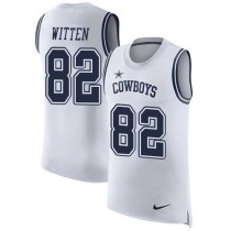 Nike Cowboys -82 Jason Witten White Stitched NFL Limited Rush Tank Top Jersey