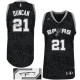 Autographed NBA San Antonio Spurs -21 Tim Duncan Black Crazy Light Stitched Jersey