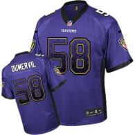 Nike Ravens -58 Elvis Dumervil Purple Team Color Men's Stitched NFL Elite Drift Fashion Jersey
